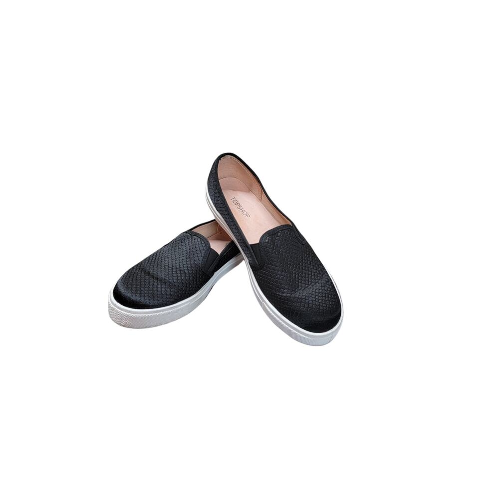 TOPSHOP Black Slip-on Sneakers Womens Size EU 37 US 7